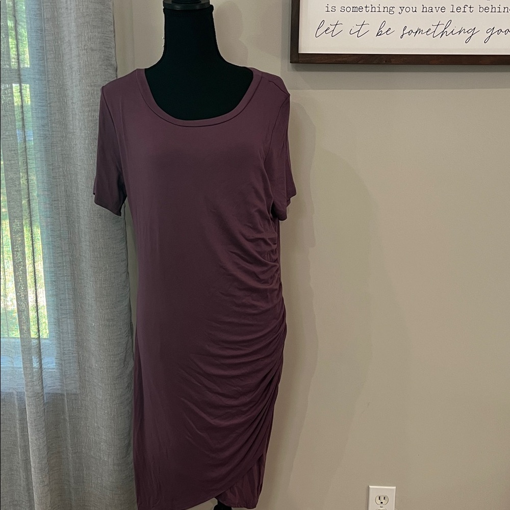 Elegant Purple Midi Dress